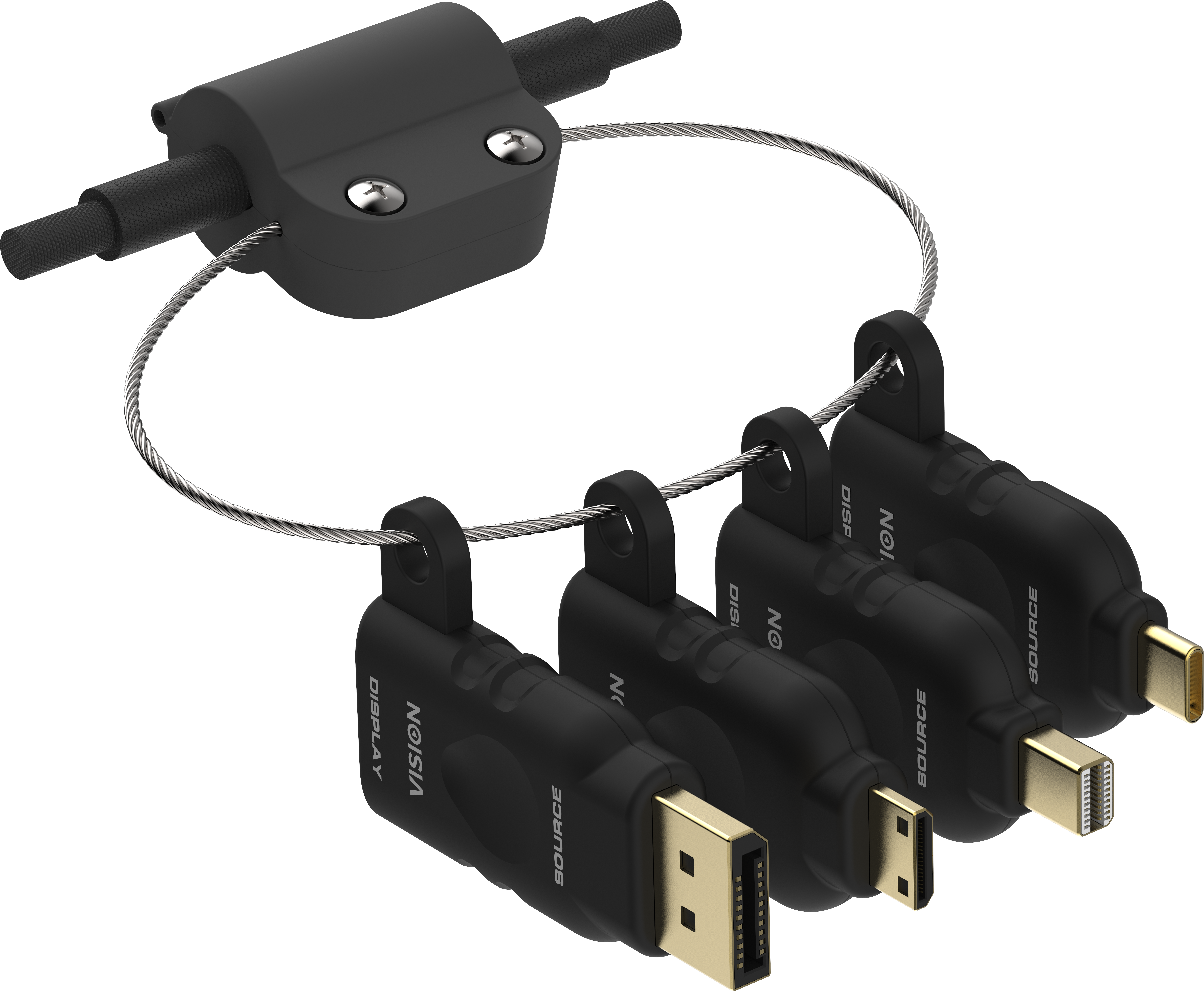 Vision tethers HDMI Adaptors to cable