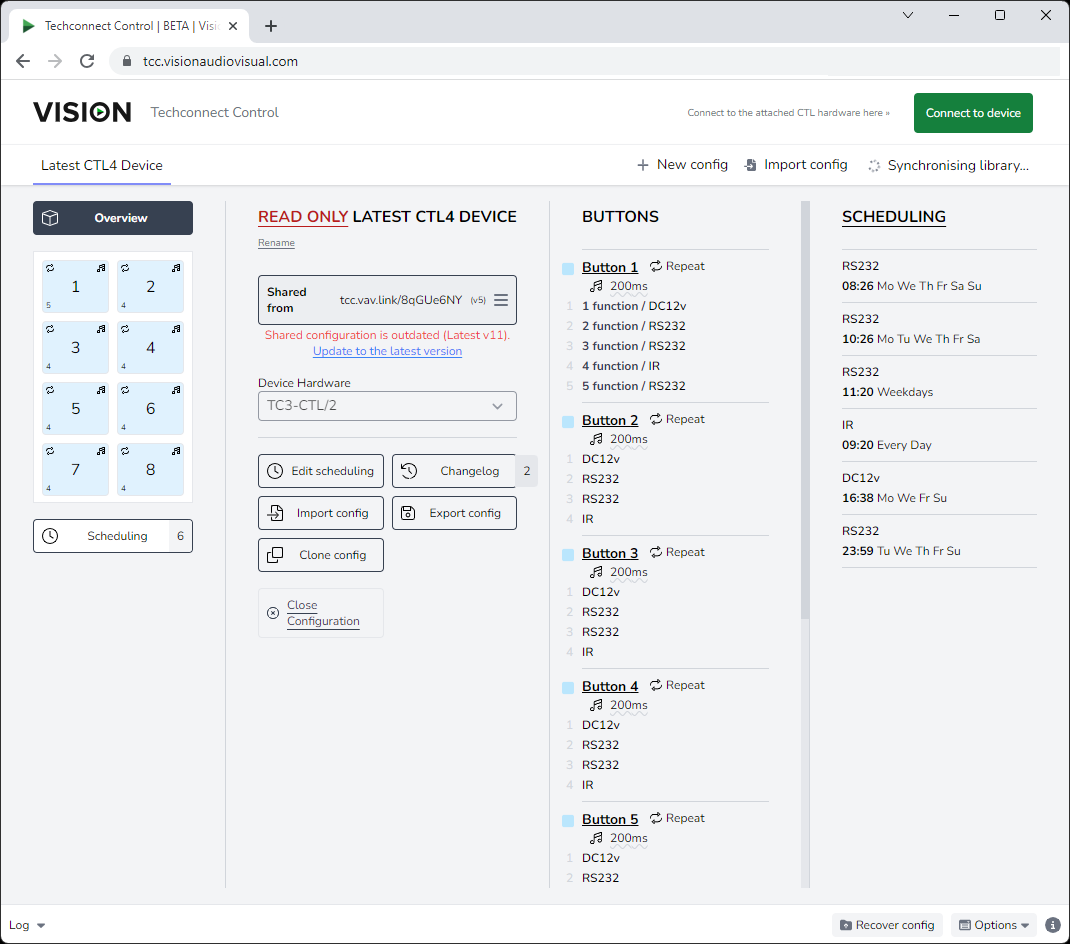 Le logiciel de contrôle Vision Techconnect passe à un système basé sur le cloud.