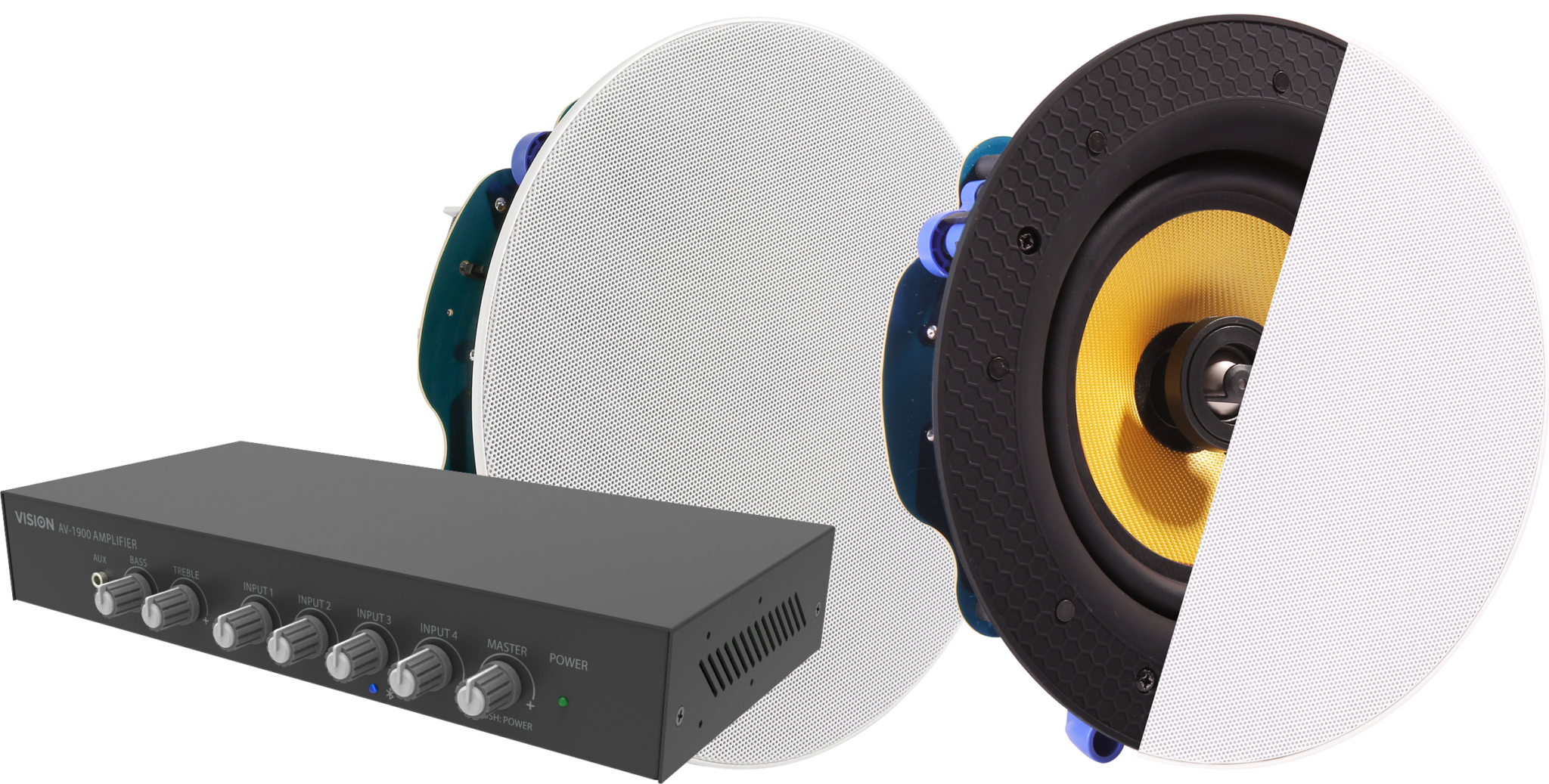 An image showing Amp and Ceiling Speakers Kit