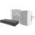 An image showing 25w Digital Amplifier & 3-Way Wall Loudspeakers Kit