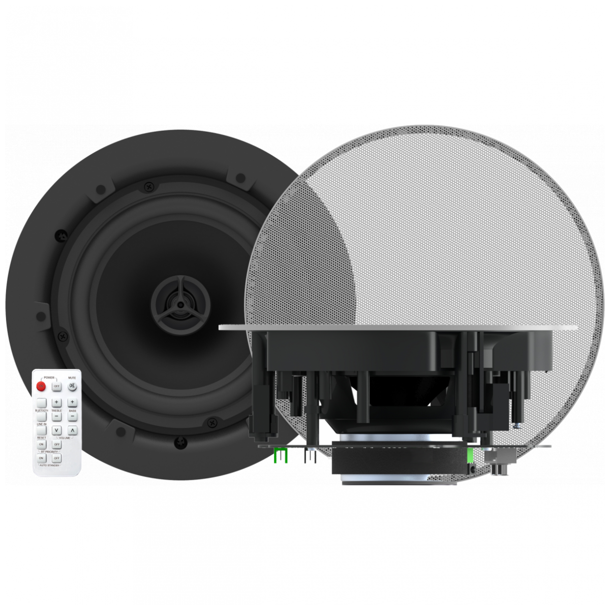 Pair 60w Active Bluetooth Ceiling Speakers | Vision Audio Visual