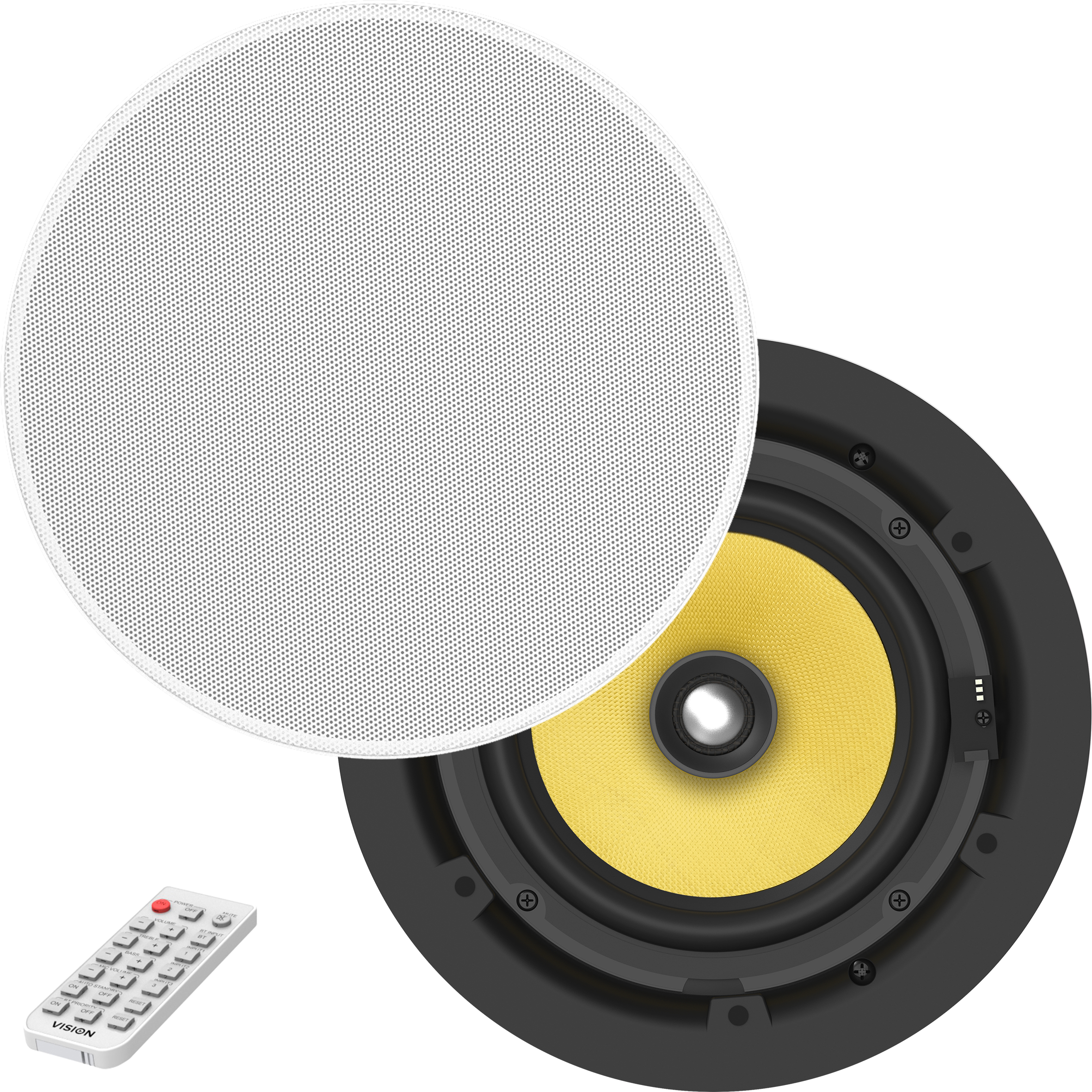 An image showing Paire de haut-parleurs de plafond Bluetooth actifs 70 W