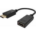 An image showing Professionel Sort DisplayPort til HDMI-adapter