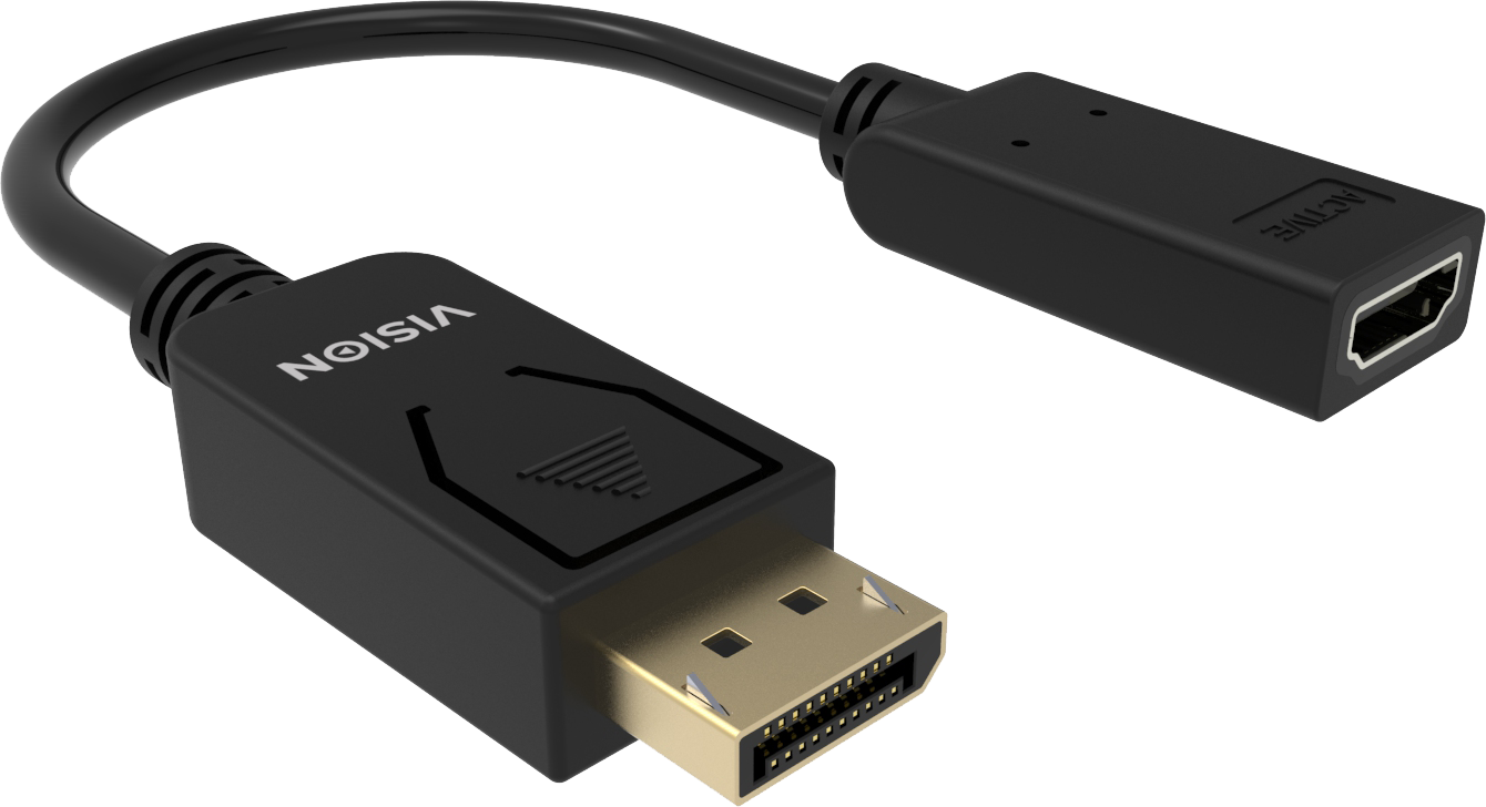 An image showing Adaptateur professionnel Noir DisplayPort vers HDMI