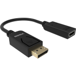 An image showing Black DisplayPort to HDMI Adaptor