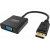 An image showing Black DisplayPort to VGA Adaptor