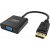 An image showing Black DisplayPort to VGA Adaptor