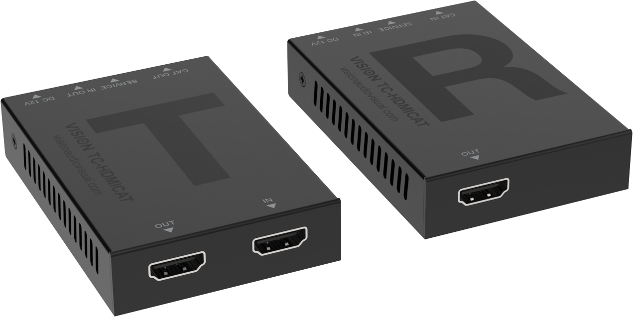 An image showing Conjunto de Transmisor y Receptor HDMI-sobre-CAT6 60 m