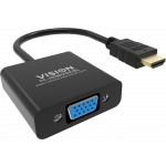 An image showing Adaptador Negro de HDMI a VGA