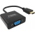 An image showing Black HDMI to VGA Adaptor