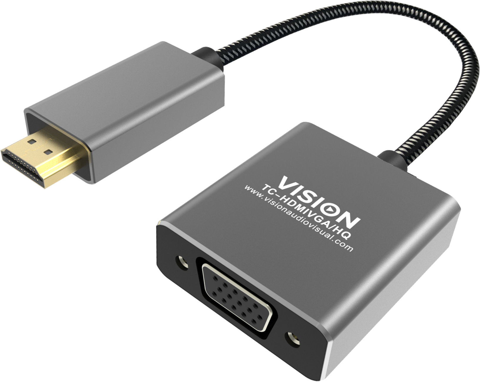 Adaptateur Câble tressé de qualité supérieure HDMI vers VGA