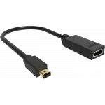 An image showing Adaptador profesional Negro de mini-DisplayPort a HDMI