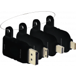 An image showing Adaptador profesional Negro de mDP/DP/mHDMI/USB-C a HDMI