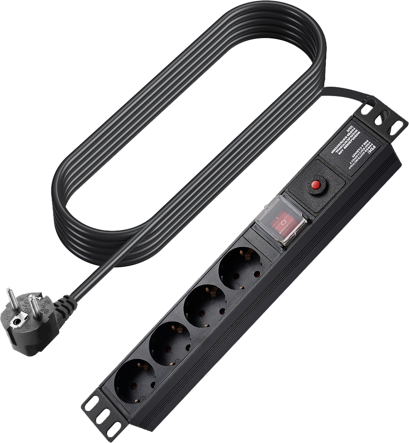 An image showing Strømskinne 4-stik EU