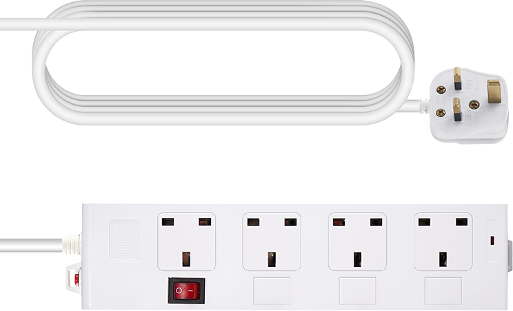 An image showing Strømfordeler 4-stik UK