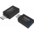 An image showing Adaptador profesional Negro de USB-C a USB 3.0 conector tipo A