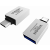 An image showing Adaptador USB-C para USB 3.0 tipo A de qualidade profissional, branco