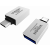 An image showing Adaptador profesional blanco de USB-C a USB 3.0 conector tipo A
