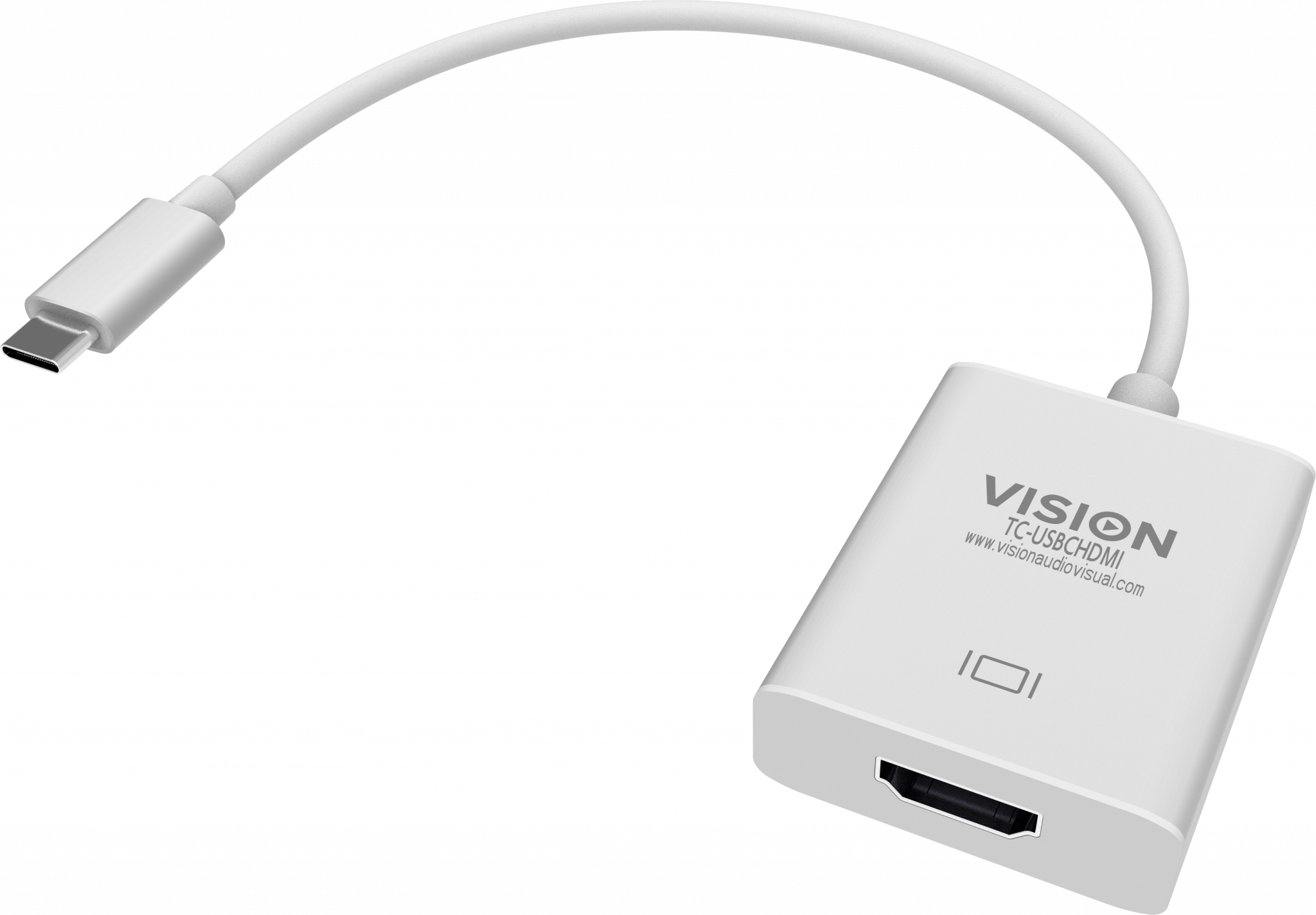 An image showing Professioneller USB-C-zu-HDMI-Adapter, weiß