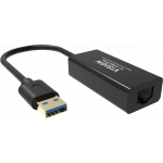An image showing Adaptateur professionnel Noir USB 3.0 vers Ethernet
