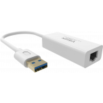 An image showing Adattatore professionale da USB 3.0 a Ethernet bianco