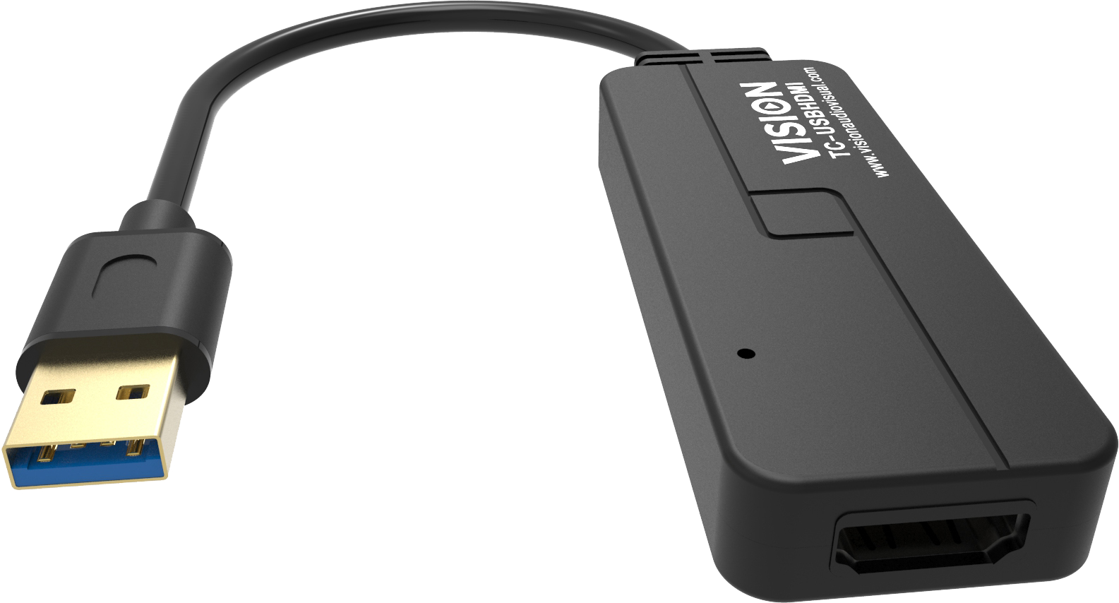 Renacimiento equivocado toque Adaptador profesional negro de USB 3.0 a HDMI | Vision Audio Visual