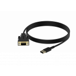 An image showing Black USB 2.0 to 9-Pin RS-232 Serial Adaptor
