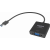 An image showing Adaptador profesional negro de USB 3.0 a VGA