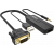 An image showing Adaptador VGA e Áudio para HDMI de qualidade profissional, preto