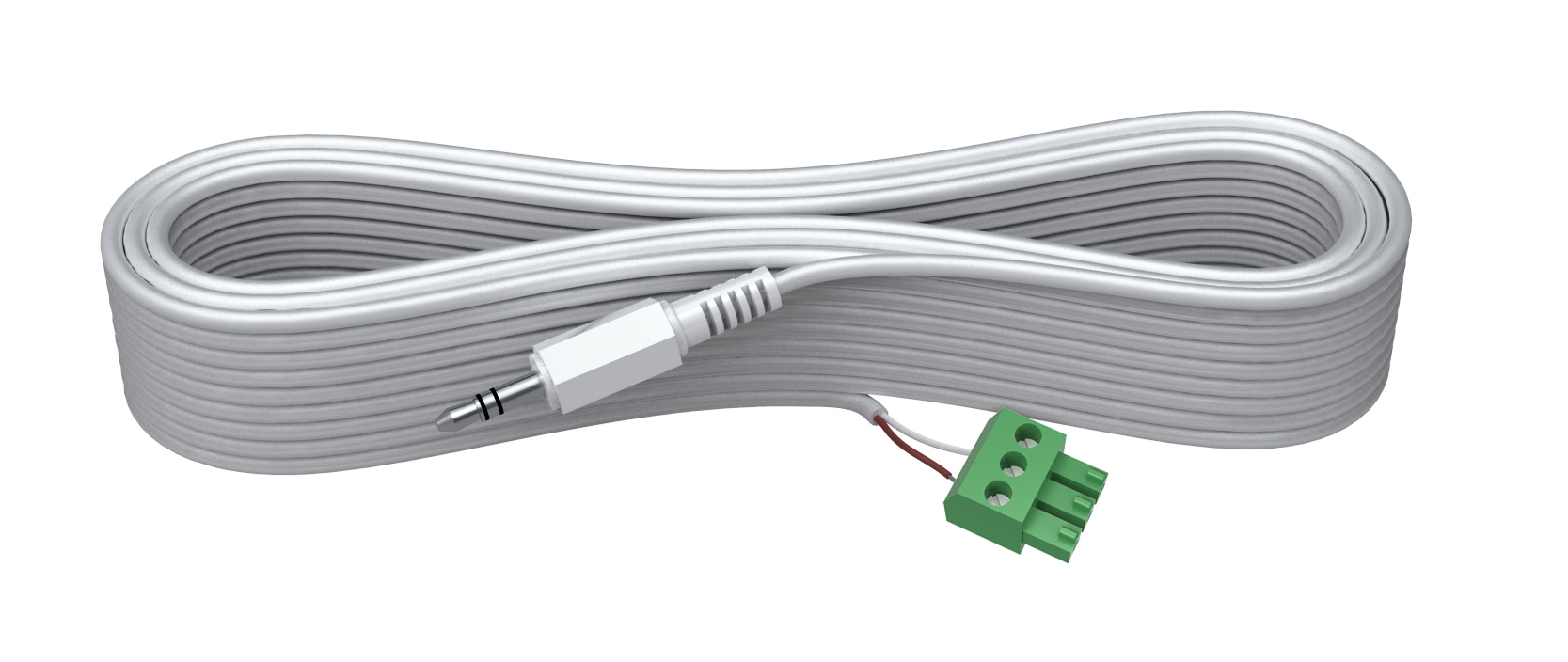 An image showing Professionelt hvidt minijack til Phoenix-kabel 10 m