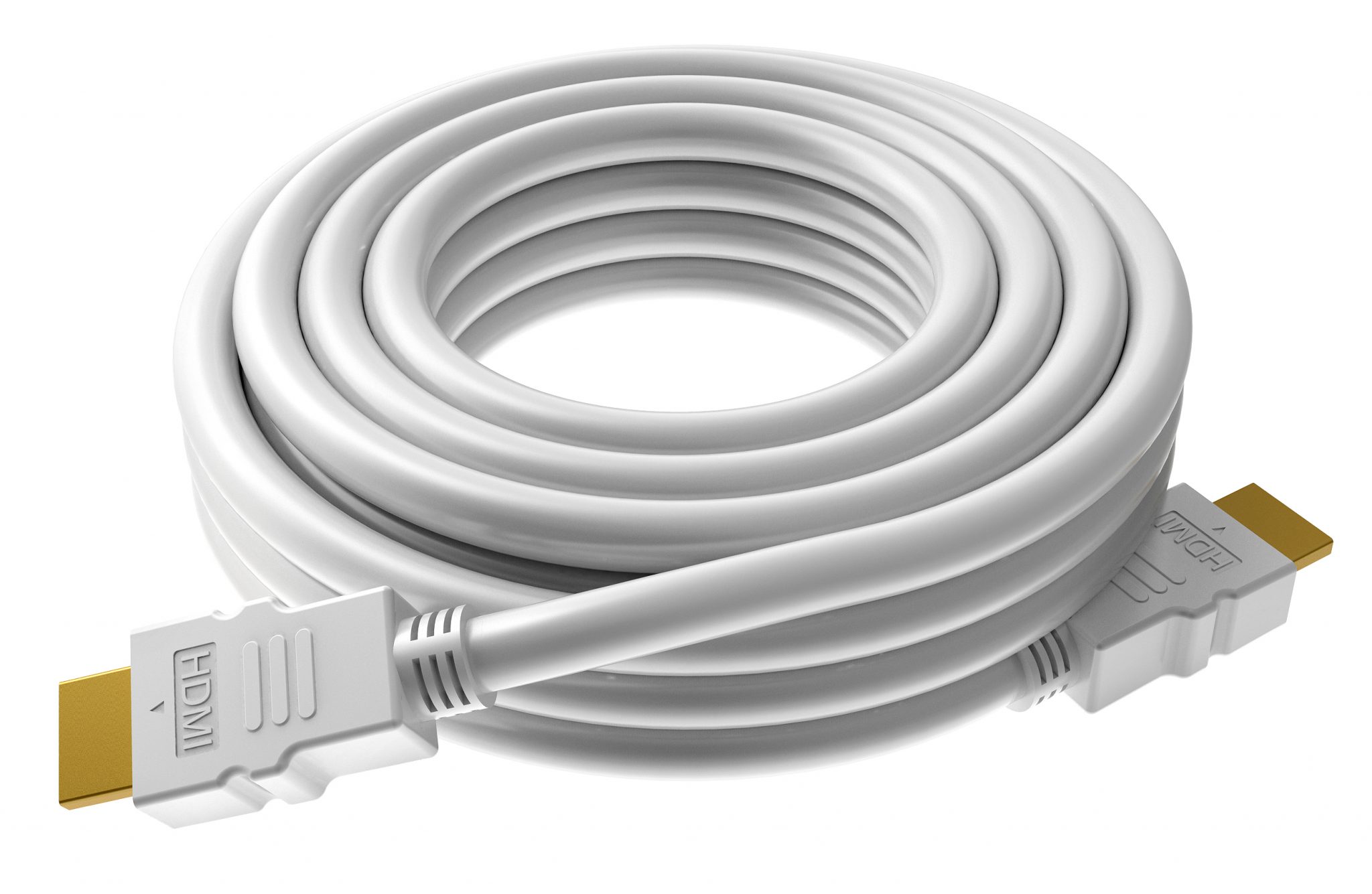 An image showing Cable blanco tipo HDMI de 3 m (10 pies)