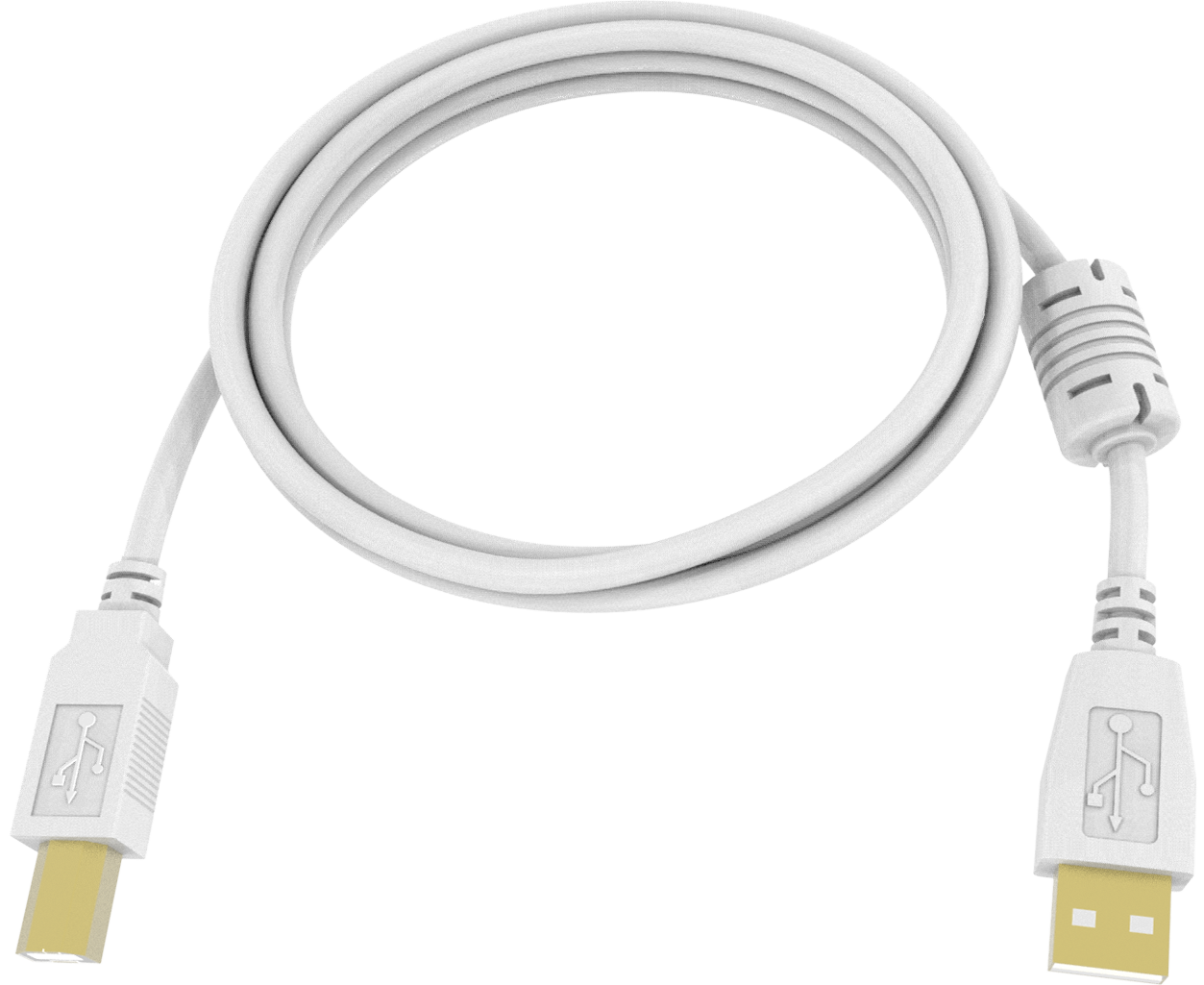 An image showing Cabo USB 2.0 de qualidade branco, 5 m (16 pés)