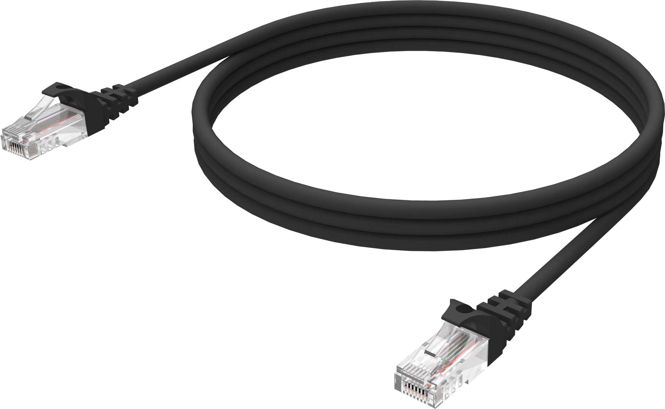 An image showing Black CAT6 Cable 0.5m (1.6ft)