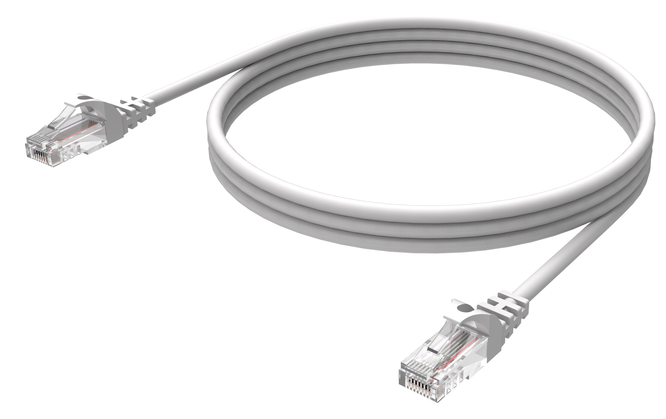 An image showing Cable profesional blanco tipo CAT6 de 0,5 m