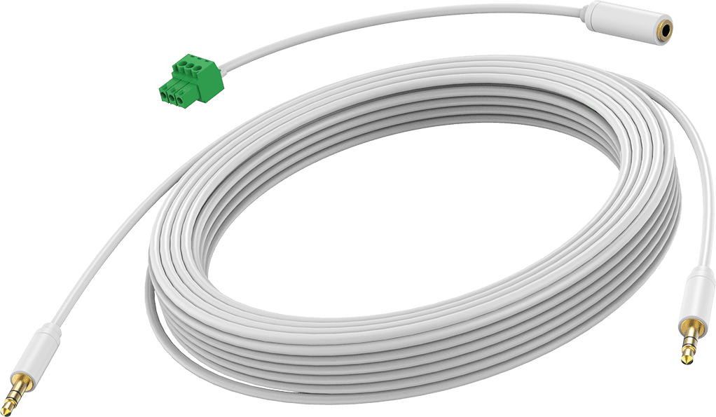 An image showing hvidt minijack-kabel 10 m (33ft)