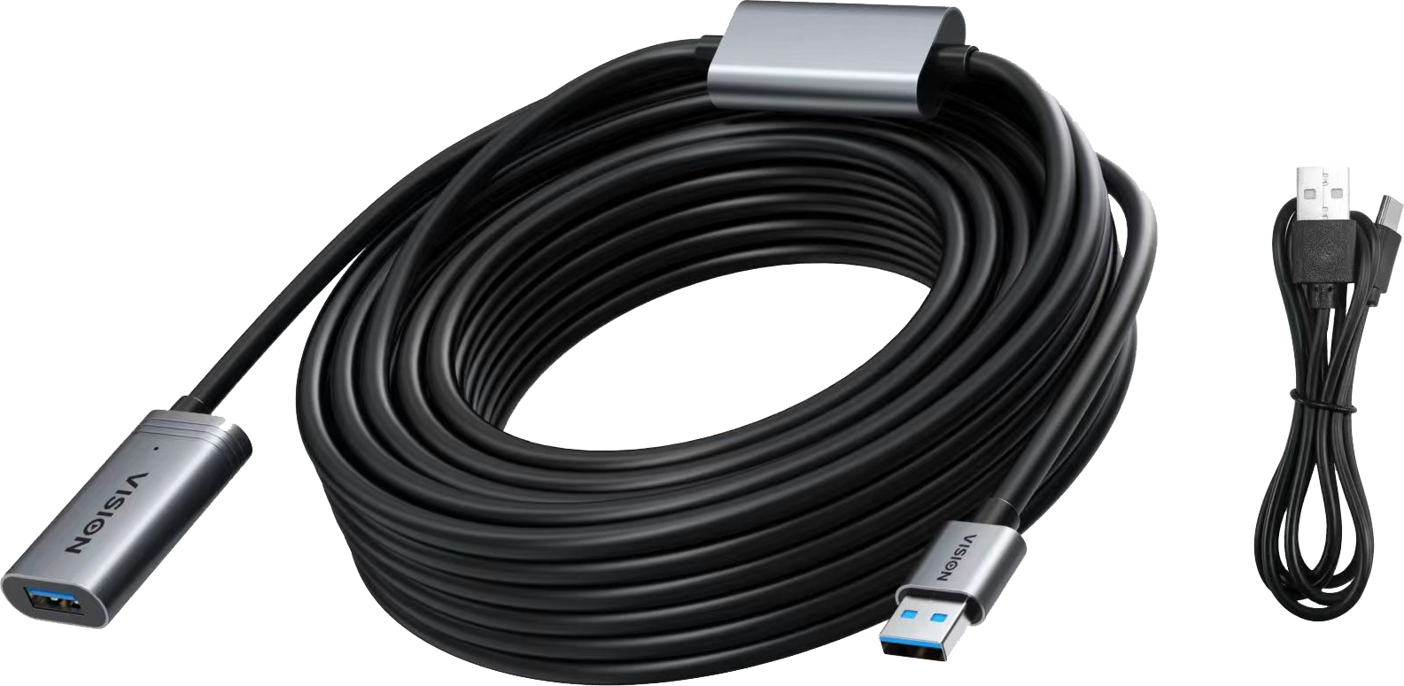 An image showing TC 10MUSBEXT/BL TC 5MUSBEXT/BL TC 2MUSBEXT/BL Cable prolongador Negro para USB 2.0 de 2 m (7 pies)