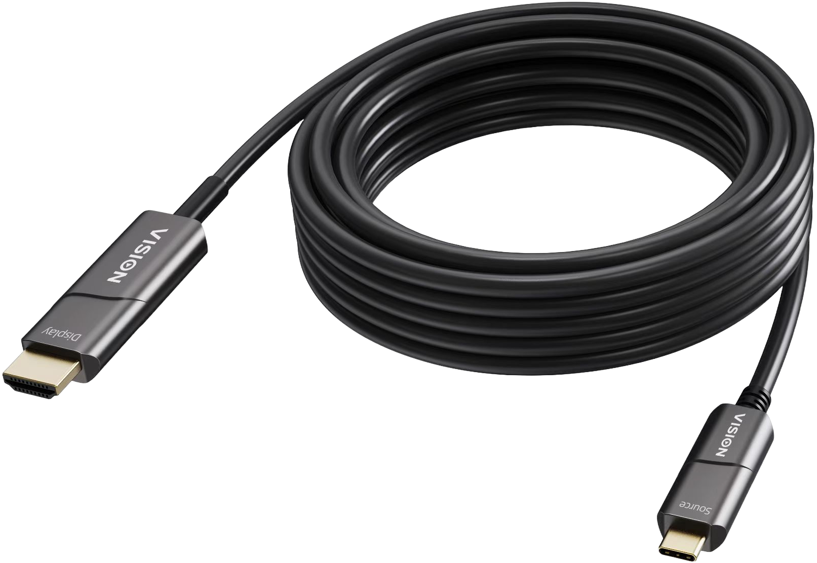 An image showing Black USB-C to HDMI Cable 10m