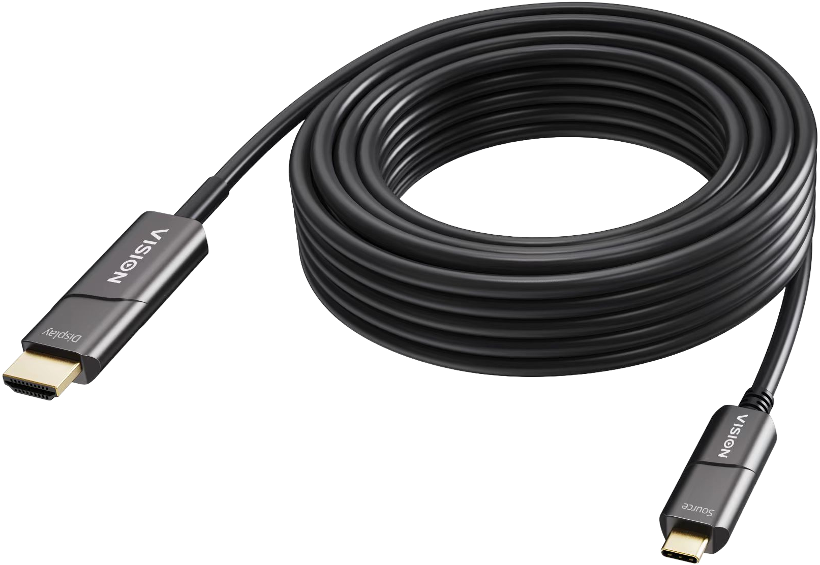An image showing Black USB-C to HDMI Cable 15m