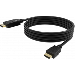 An image showing Black DisplayPort to HDMI Cable 1m (3ft)