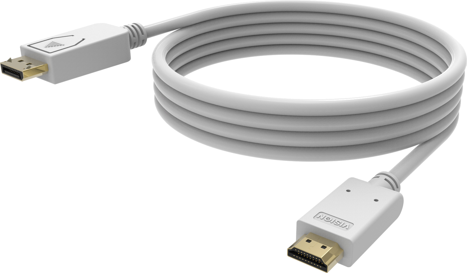 White DisplayPort Cable 1m (3.2ft) | Visual