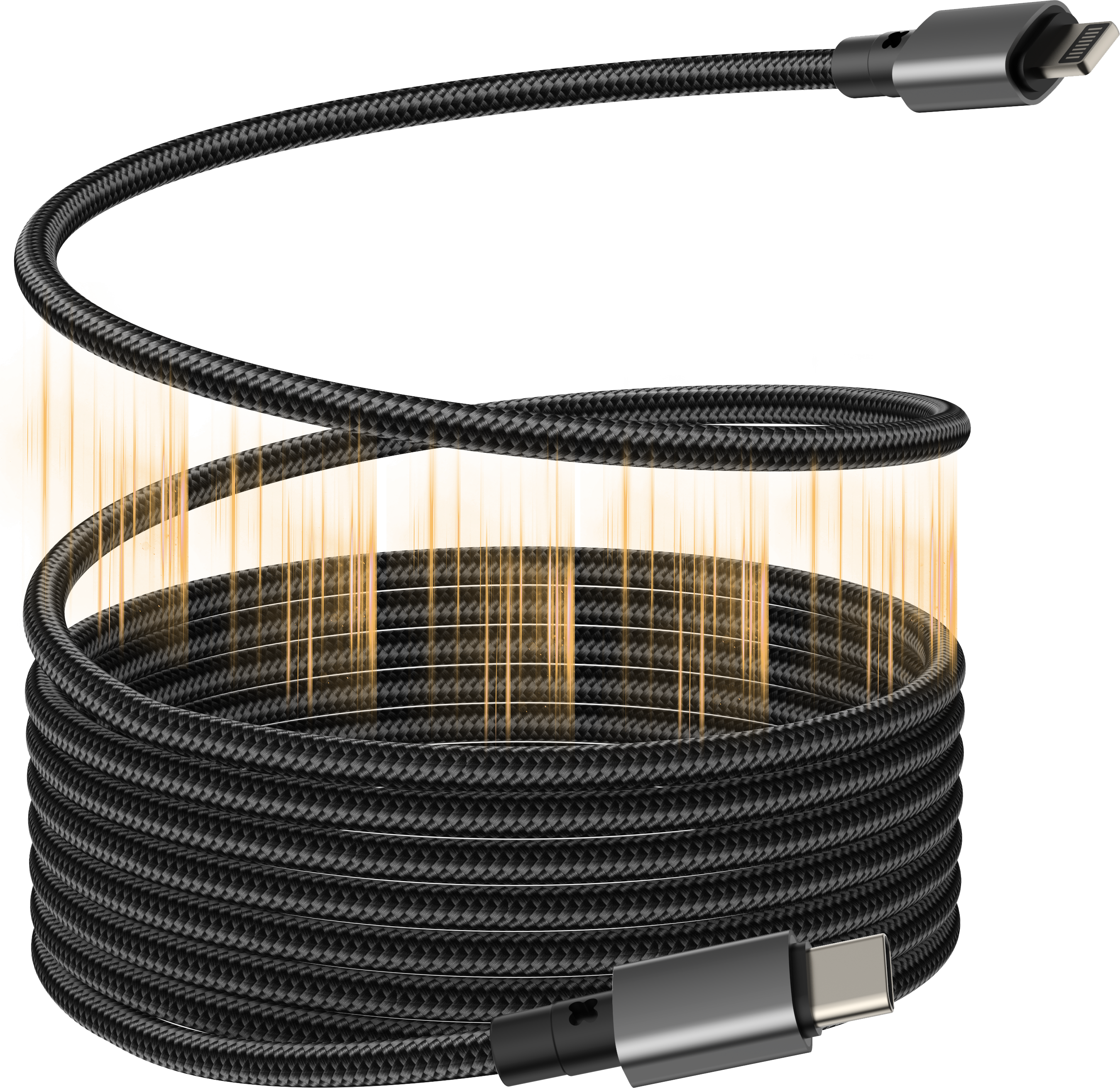 An image showing Black Magnetic Lightning Cable 1m
