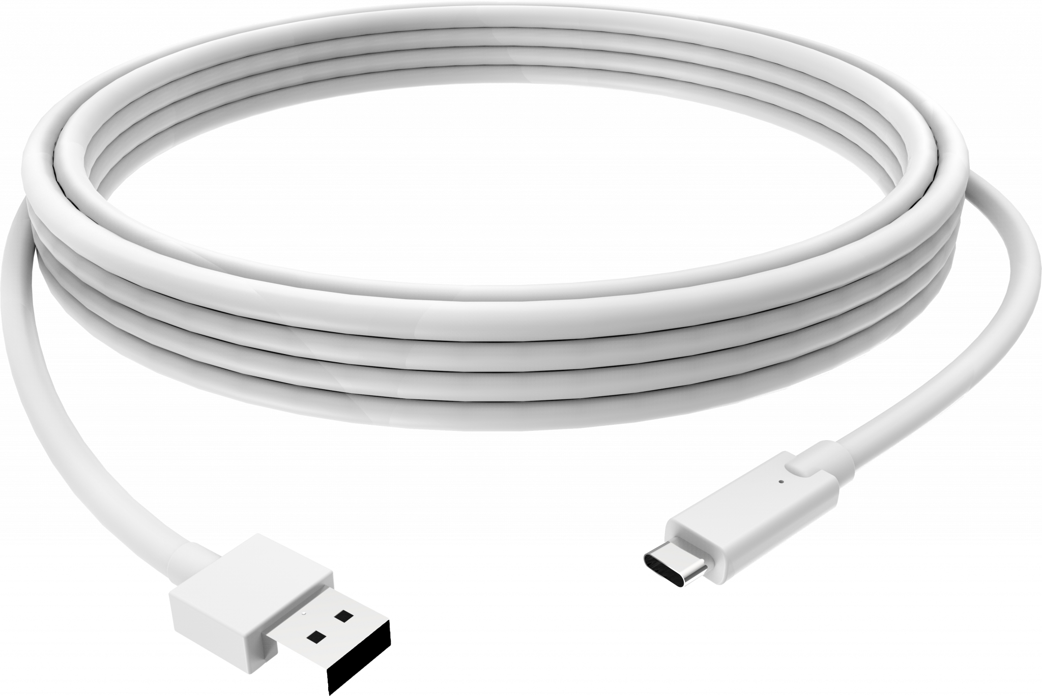 An image showing hvidt USB-C til USB 3.0 A-kabel 1 m (3 fod)