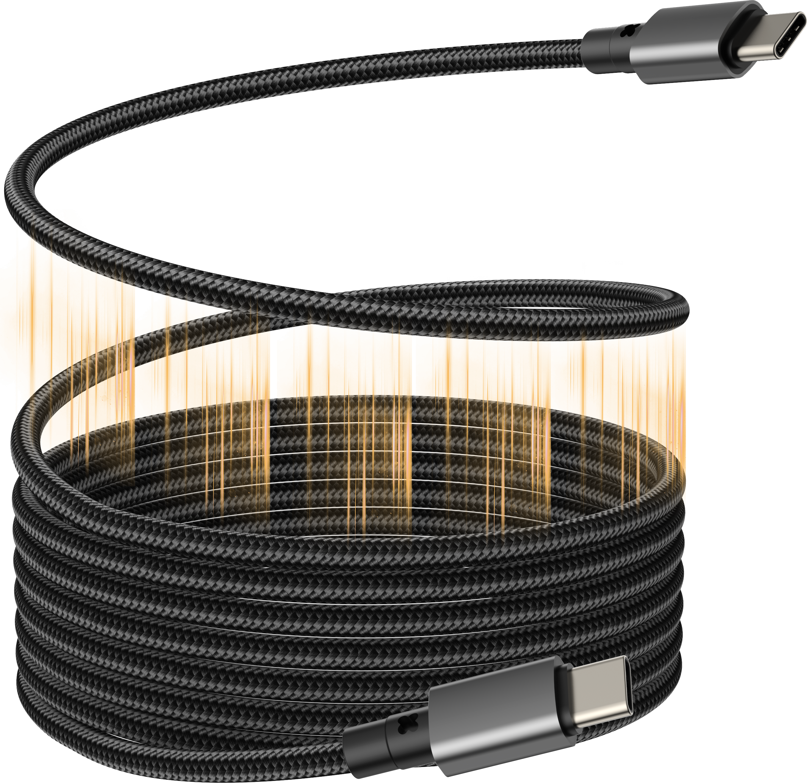 An image showing Black Magnetic USB-C Cable 1m