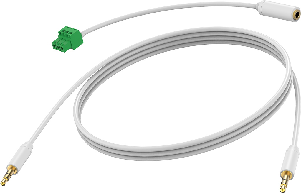 An image showing Minianschlussbuchse-Kabel, 2 m (7ft), weiß