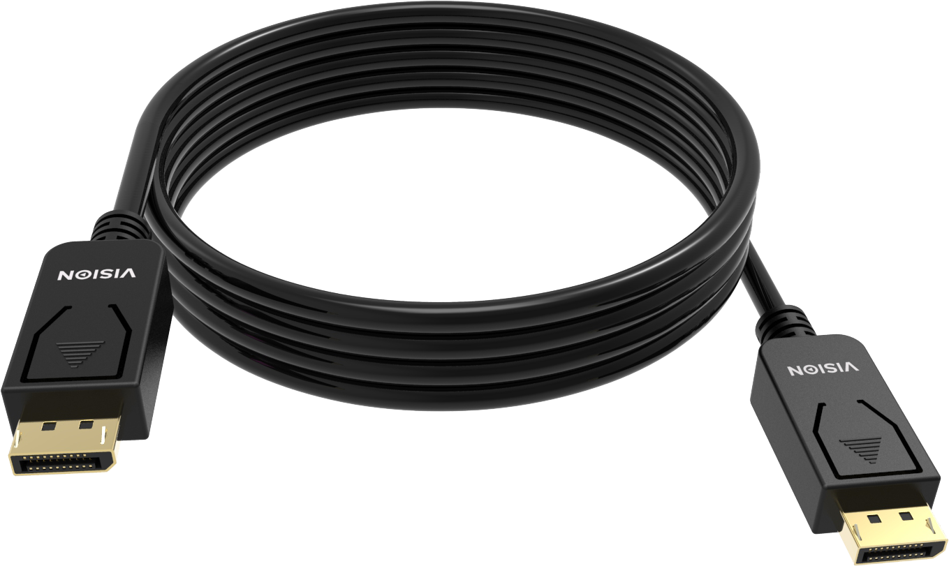 An image showing Black DisplayPort Cable 2m (7ft)