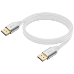 An image showing Cabo DisplayPort Branco 8k 2m