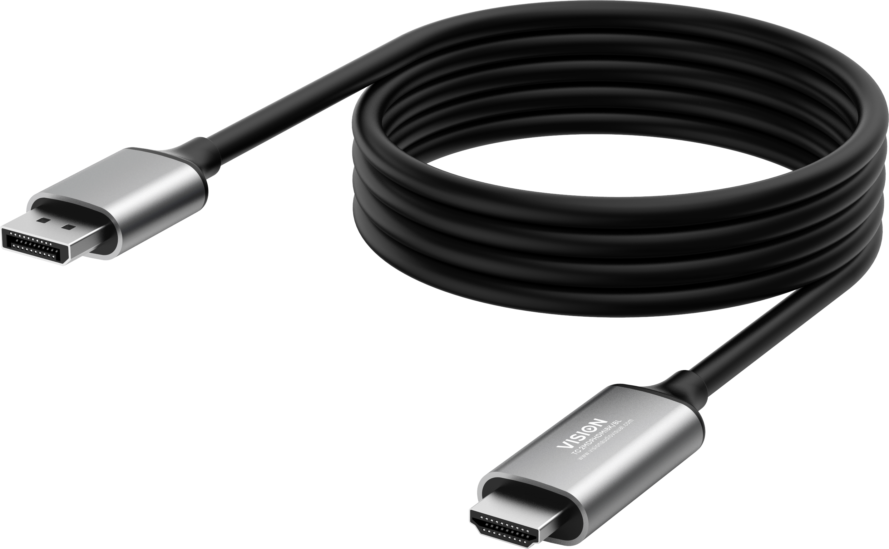 An image showing DisplayPort-zu-HDMI-Kabel 8K, 2 m, Schwarz