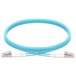 An image showing Cable azul de fibra para transmisión de datos de 2 m (6,5 pies) 50/125