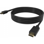 An image showing Cable Negro de 2 m (7 pies) de mini-DisplayPort a HDMI