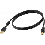 An image showing Black USB 2.0 Cable 2m (6.5ft)